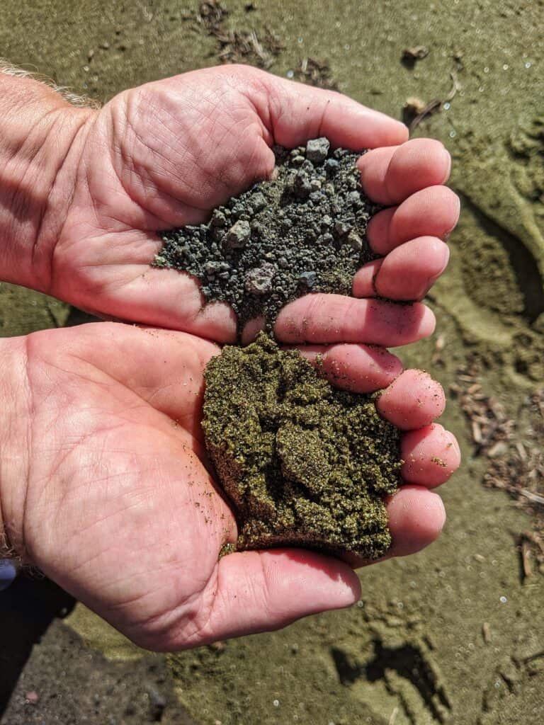 green sand vs. gravel at south point hawaii