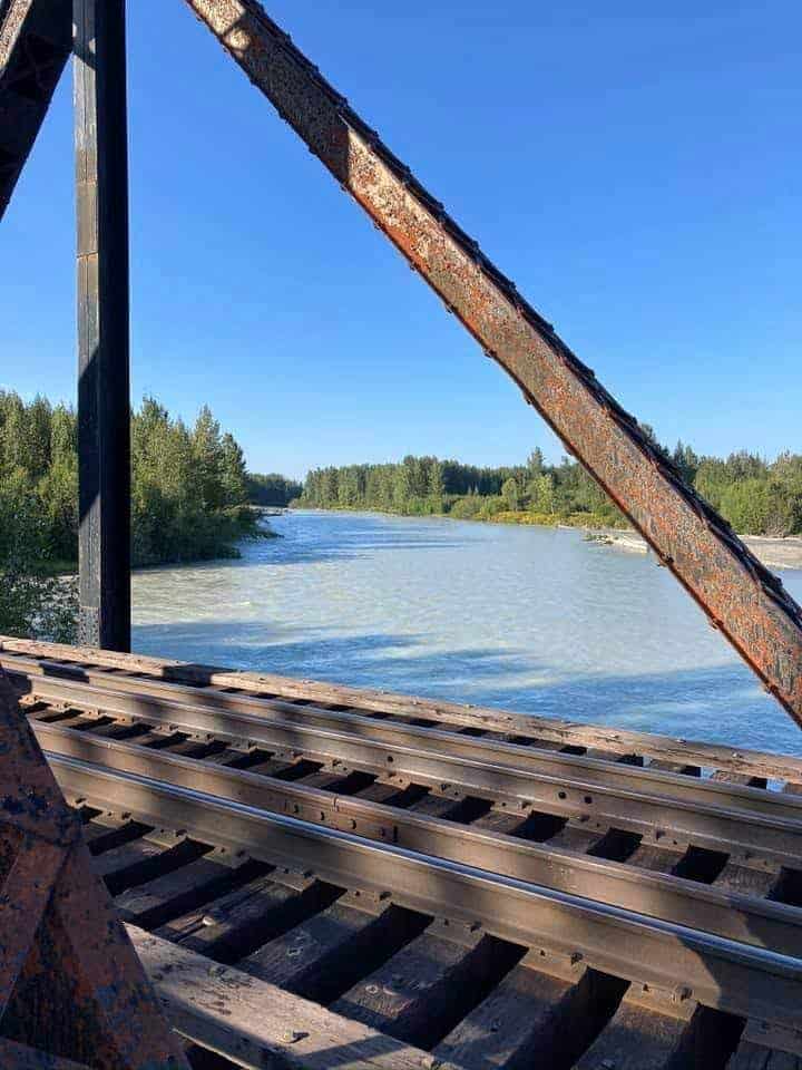 view from talkeetna railroad bridge