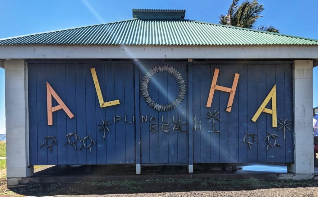 Aloha sign in the parking lot