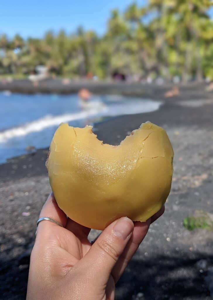 punalu'u malasada at punalu'u beach