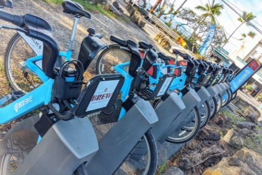 rent a bikeshare if you are biking in kona