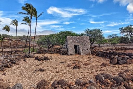 restored huts at lapakahi state park, a stop on things to do hawi