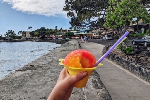 scandanavian shave ice on alii drive is one of the best shave ice big island