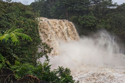 Raging waters after rain at Rainbow Falls