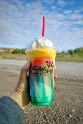 perfect start rainbow redbull smoothie