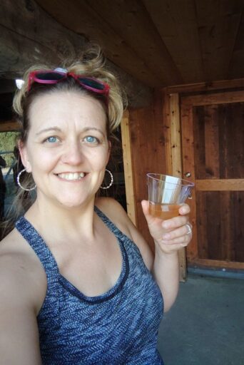 sample of fresh pressed apple cider