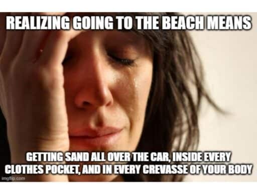 crying meme "realizing going to the beach means..."