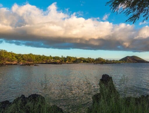 looking out over makena bay in maui