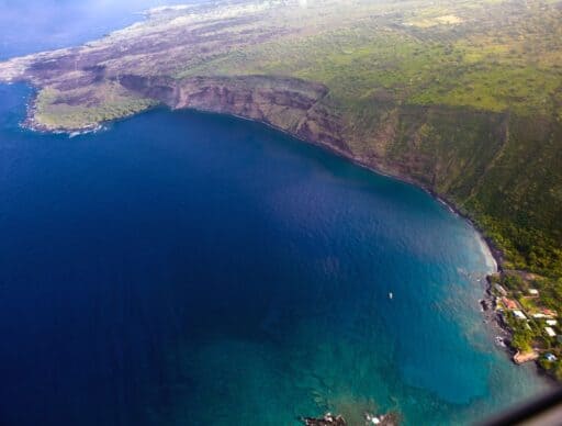 aerial view of kealakekua bay