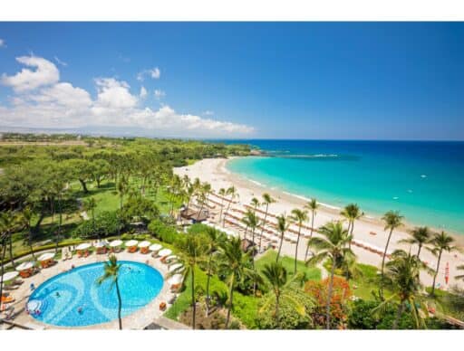 aerial view of four seasons hualalai beach hotel