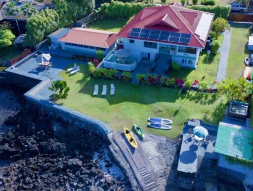 kalawai cottage aerial view is best place to stay on Big Island