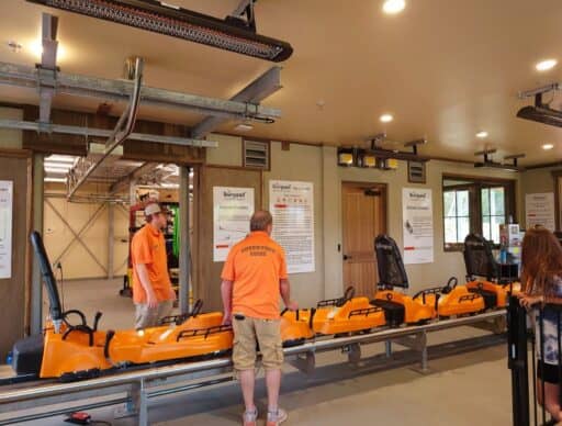 Leavenworth Adventure Park attendants for the alpine coaster