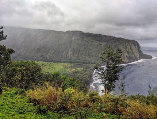 view of waipio valley from the lookout