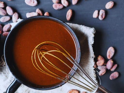 tempered chocolate with whisk