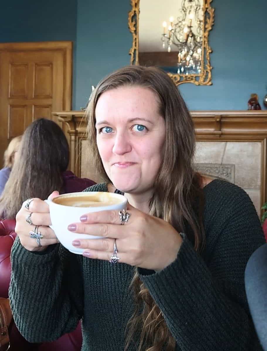 me with a muse cup of latte