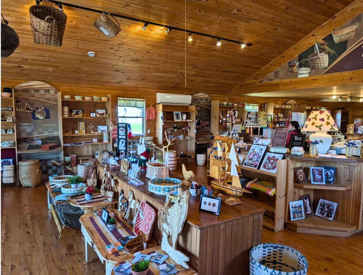 Islands Traditions Store with baskets and other locally made arts and crafts
